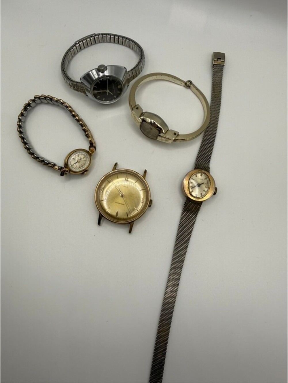 Vintage Timex Wristwatch Lot - 5 Watches Mixed Condition